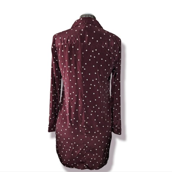 Women's Old Navy Burgundy Floral T-Shirt Dress, Size Medium - Picture 2 of 5